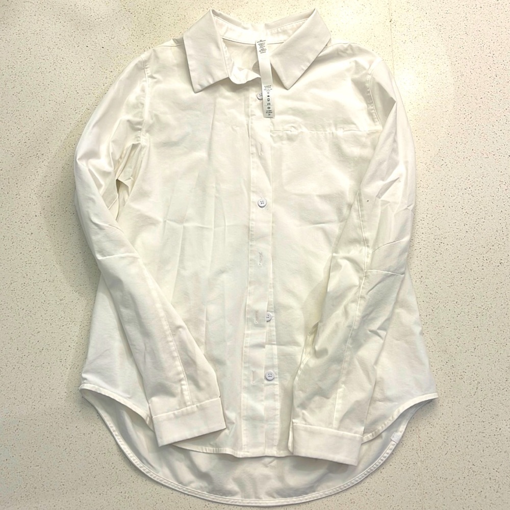 Lululemon White Button Up - Live in Practice
